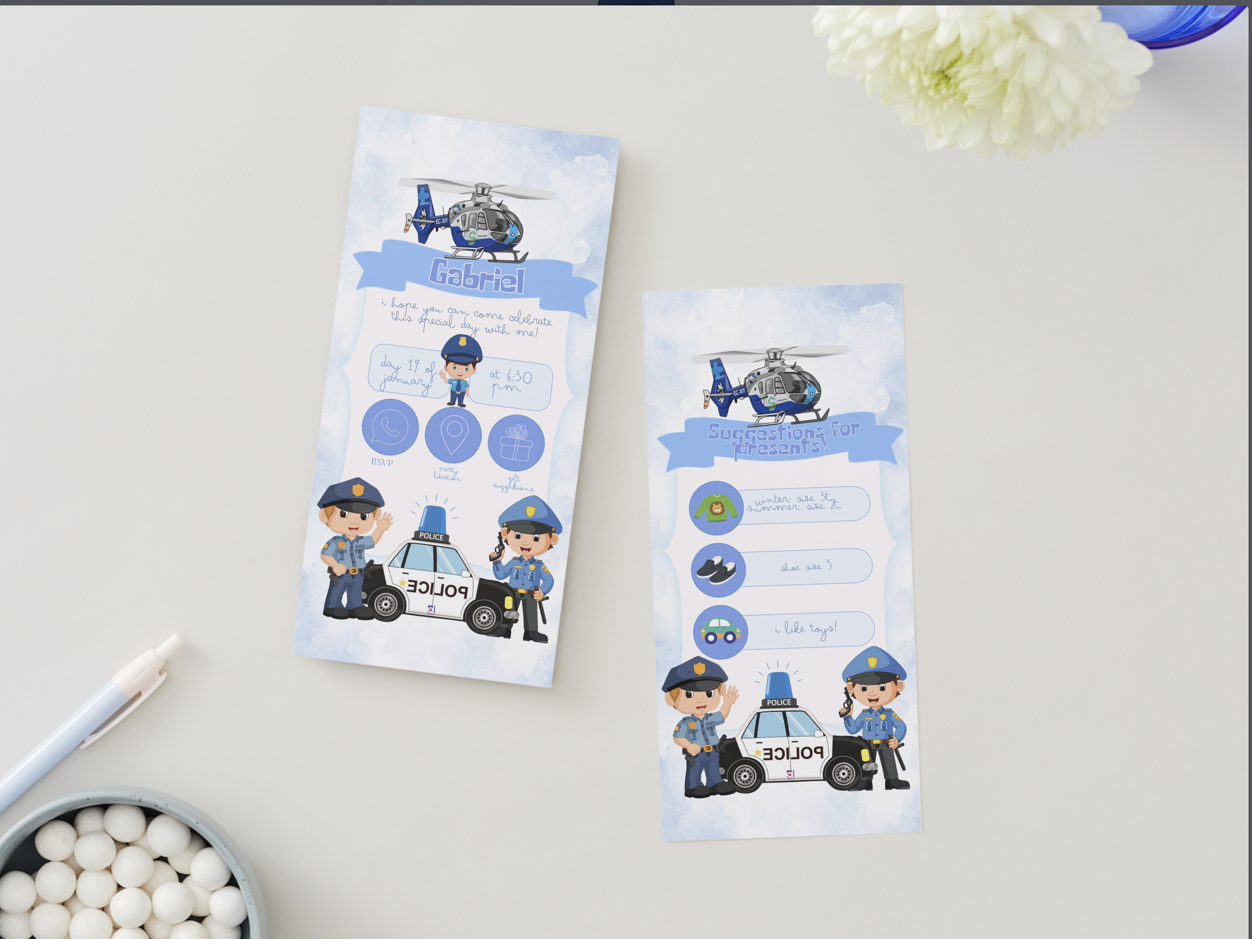 Invito Interterattivo Modello Polizia